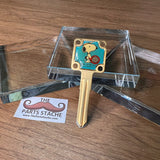 M166 Royal Clover Peanuts Snoopy Tennis Key (Gold)