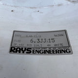 Rays Engineering Super Volk 15x6.3 +40 4x114 Wheels