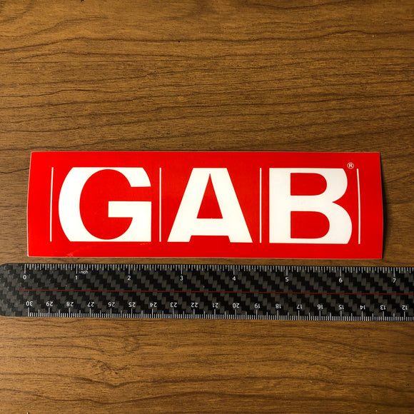 GAB Sticker Small (Red/White)