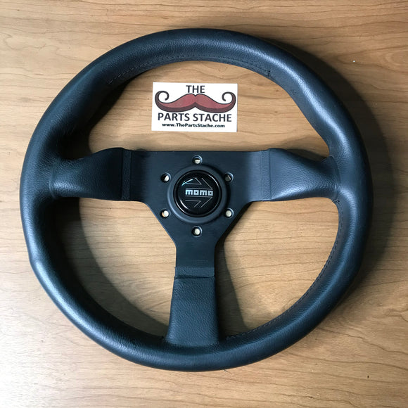 Momo Monte Carlo 320mm Black Leather Steering Wheel