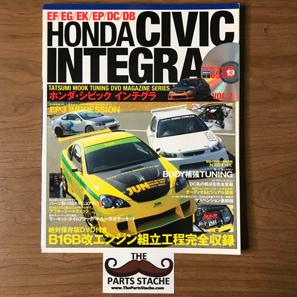 Tatsumi Mook Honda Civic/Integra Tuning Vol 2 JDM Magazine W/ DVD