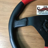 Pine Apple “Racing Buster” 350mm Red Leather Steering Wheel