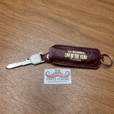 Honda Civic '83-84 Japanese Car Of The Year Key & Red Leather Holder #1