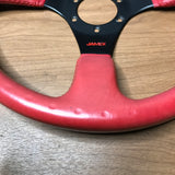 Jamex Red Leather Steering Wheel