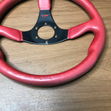 Jamex Red Leather Steering Wheel