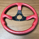 Jamex Red Leather Steering Wheel