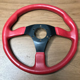 Jamex Red Leather Steering Wheel