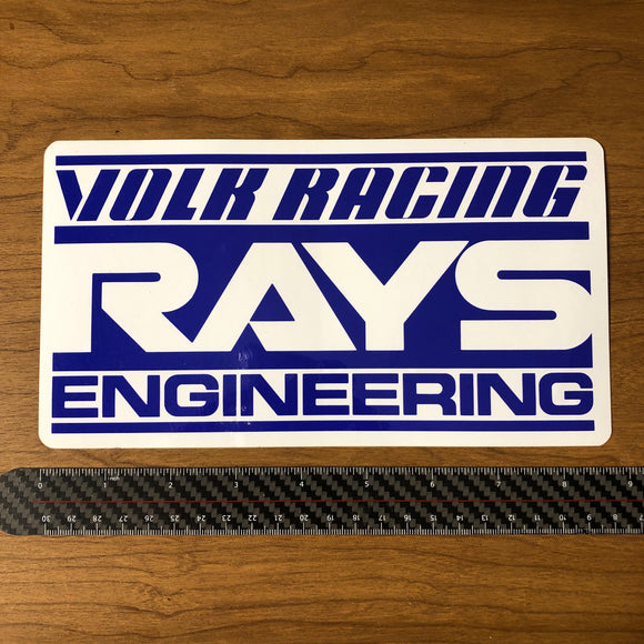 Volk Racing Rays Engineering Sticker Large (Blue/White)