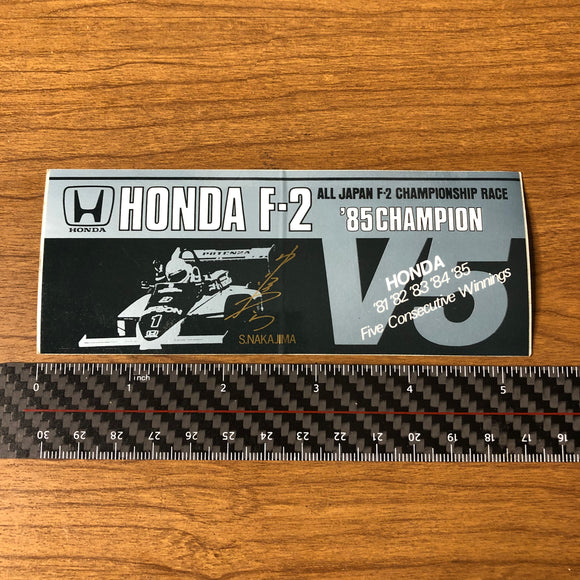 Honda F-II 1985 Champion Sticker