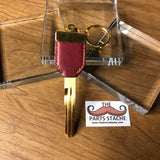 M356 Royal Clover Red Leather Coin Key (Gold)