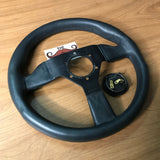 Momo Monte Carlo 320mm Black Leather Steering Wheel