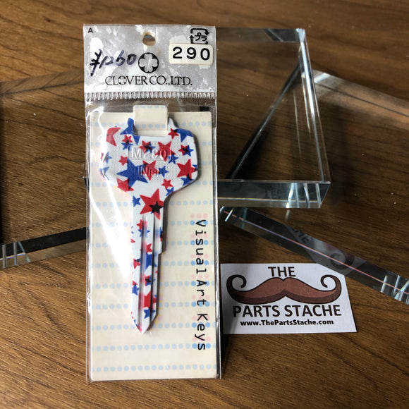 M290 Royal Clover Replacement Key (Red/White/Blue Stars)