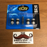 Desmond RegaMaster/Promoda Flat SILVER Aluminum Air Valve Stems