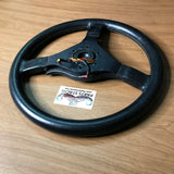 Momo Mystere 360mm Black Leather Steering Wheel