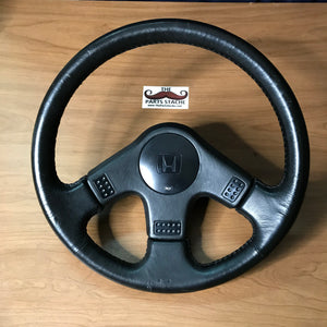 OEM Honda Access EF Civic/CRX Leather Wrapped Steering Wheel